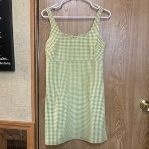 Levi’s Roy short dress light green and white gingham size small.